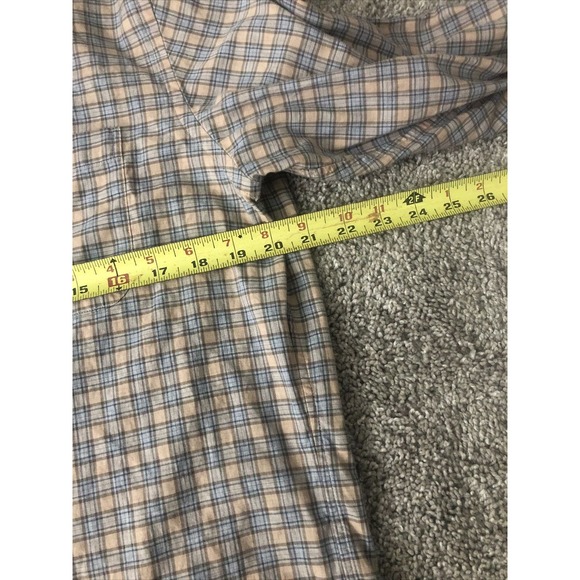 Proper Cloth Men's Button Down Shirt Size Medium Tan And Gray Plaid Cotton L/S - Picture 13 of 15